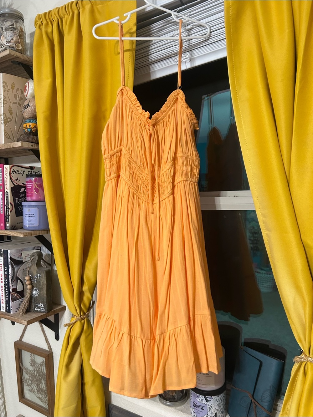 Forever 21 Orange Spaghetti-Strap Sundress